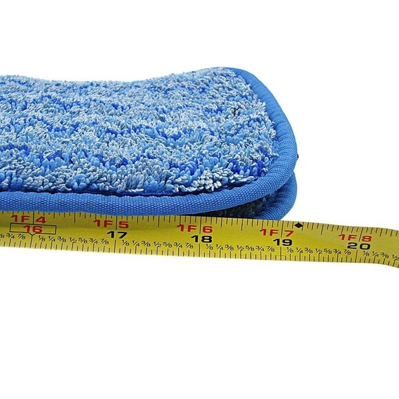 Rubbermaid Commercial HYGEN Q410 Microfiber Wet Pad With Scrubber Lot Of 2 Blue - Picture 3 of 10